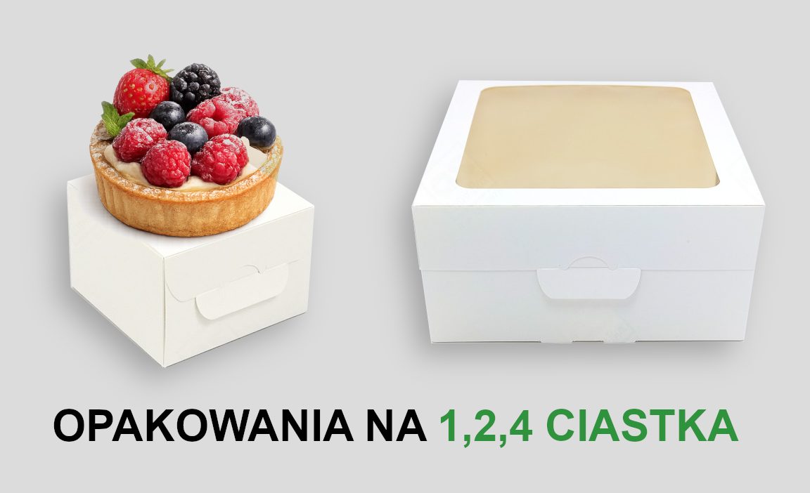 Opakowania na 1, 2 i 4 ciastka oraz podkłady pod monoporcje
